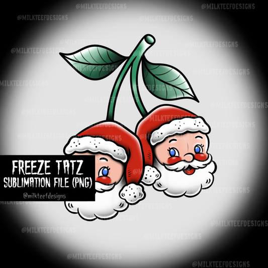 Santa Cherries / Sublimation File (PNG)