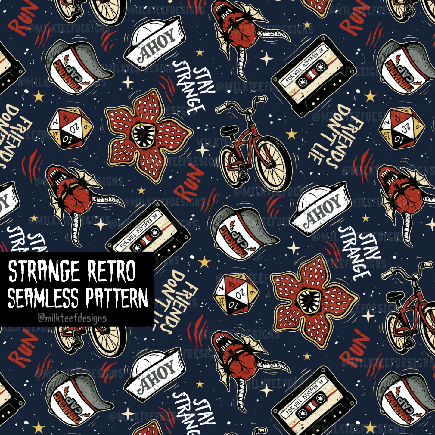 Strange Retro / Seamless Pattern