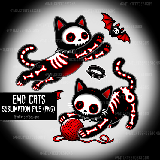 Emo Cats /  Sublimation Bundle and T-shirt design