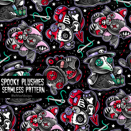 Spooky Plushies / Seamless Design
