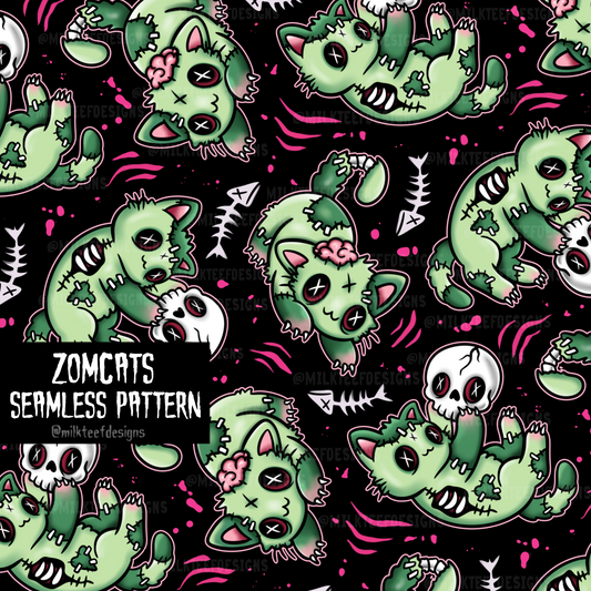 Zomcats / Seamless Pattern