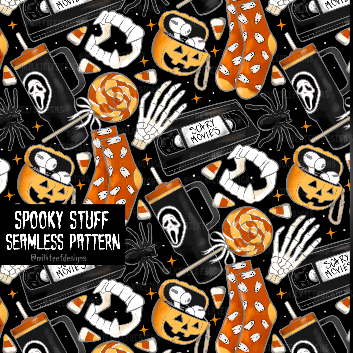 Spooky Stuff / Seamless Pattern