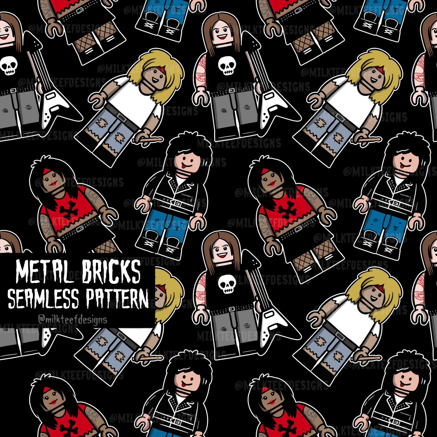 Metal Bricks / Seamless Pattern