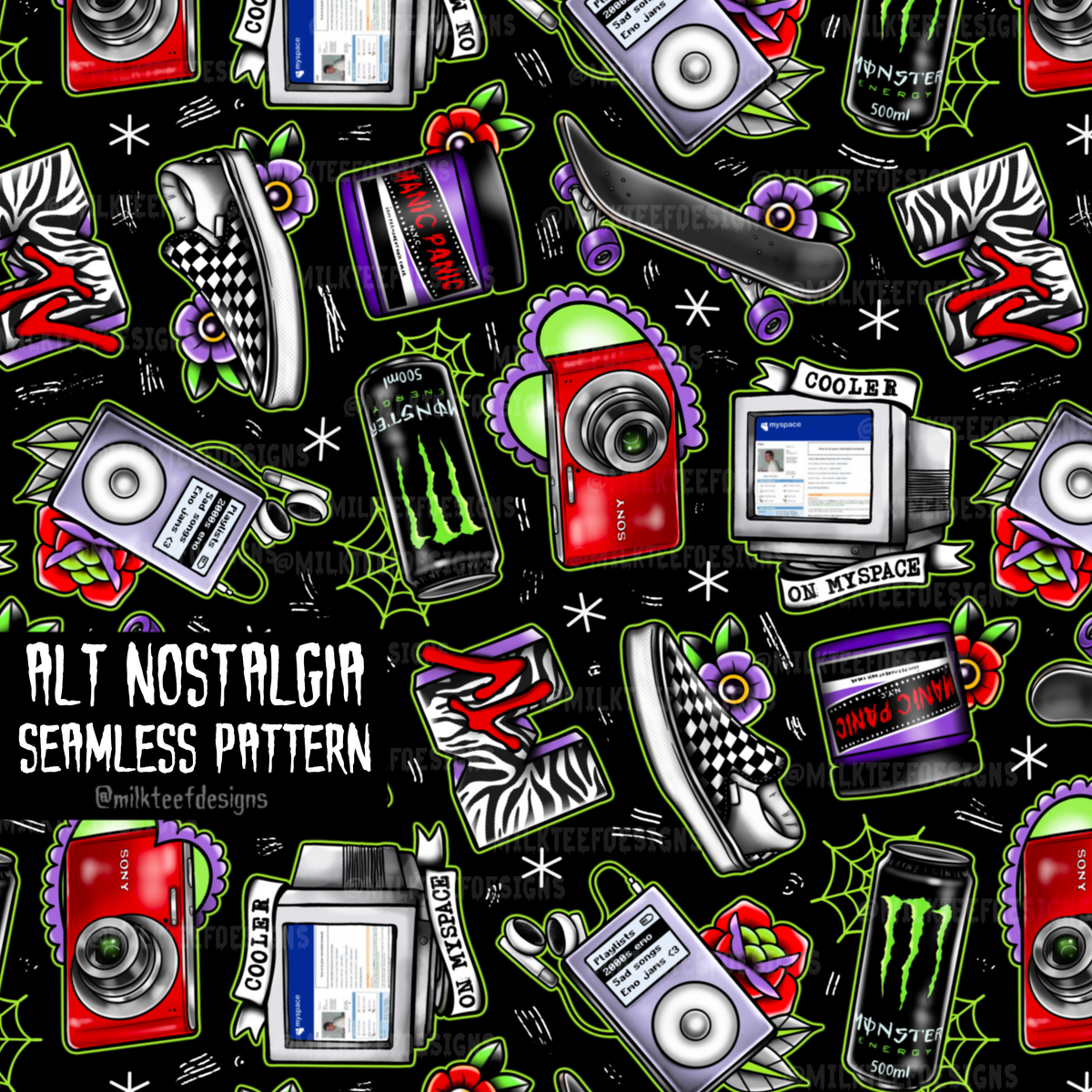 Alt Nostalgia / Seamless Pattern