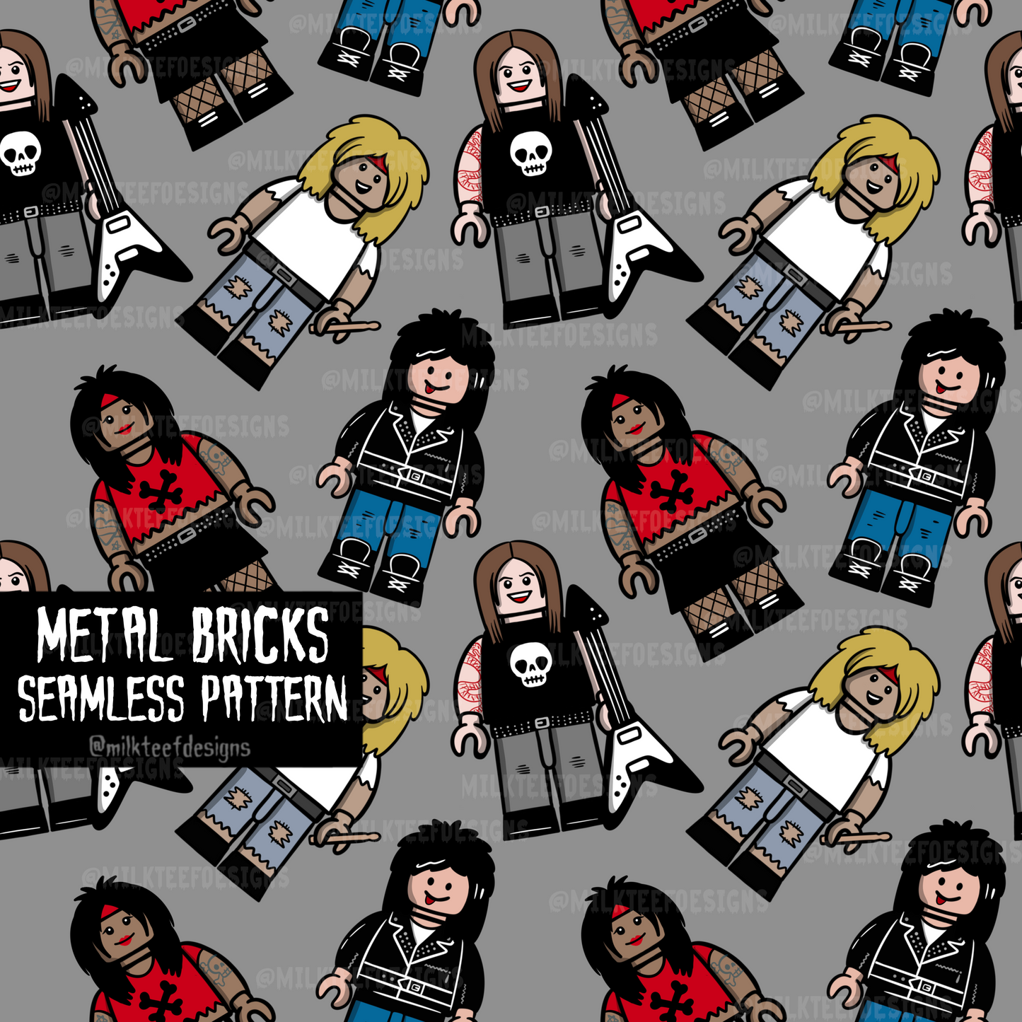 Metal Bricks / Seamless Pattern