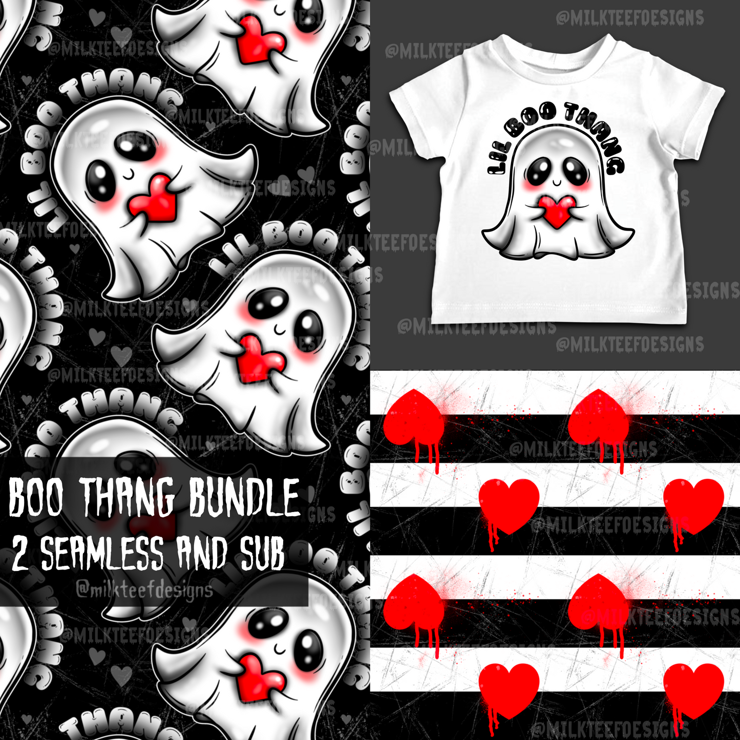 Boo Thang Bundle / 2 Seamless Patterns + Sub