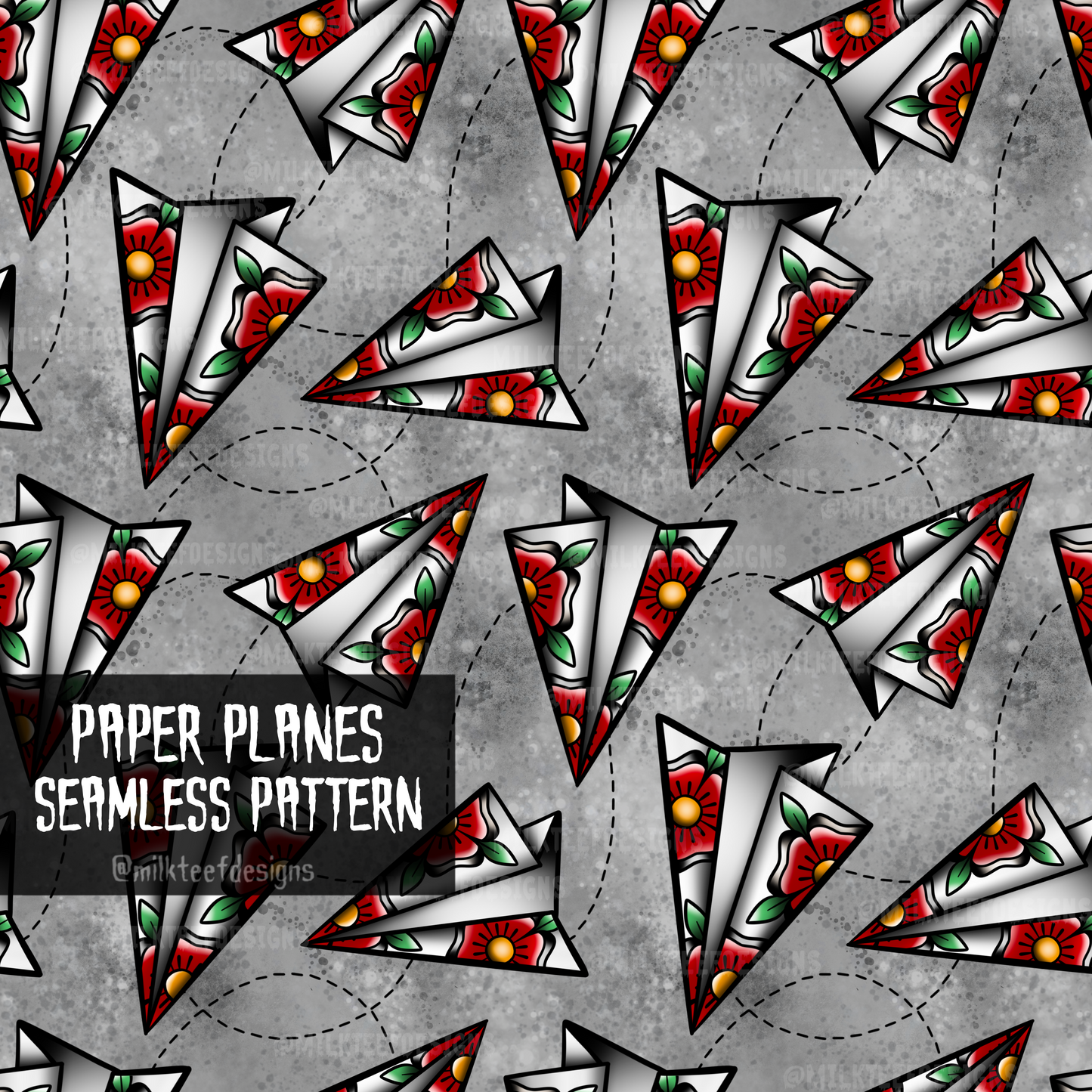 Paper Planes / Seamless Pattern