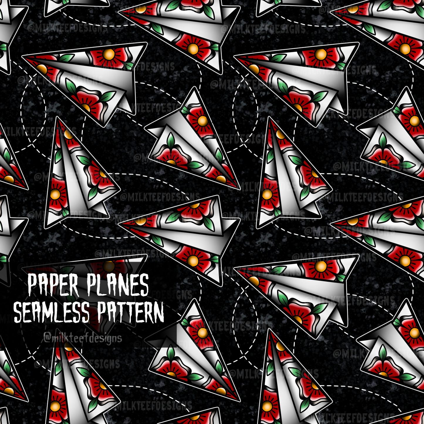 Paper Planes / Seamless Pattern