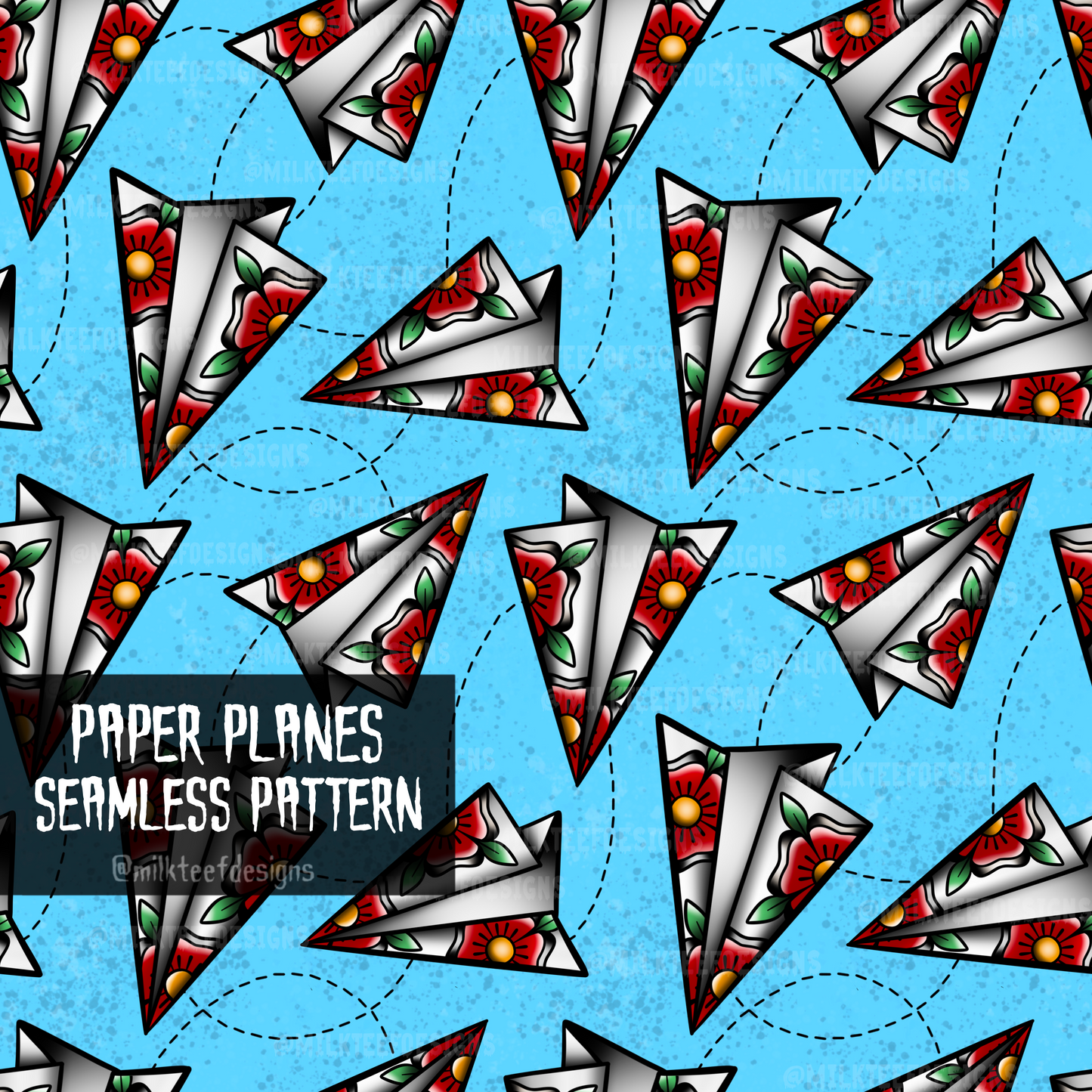 Paper Planes / Seamless Pattern