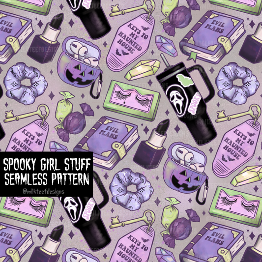 Spooky Girl Stuff / Seamless Pattern