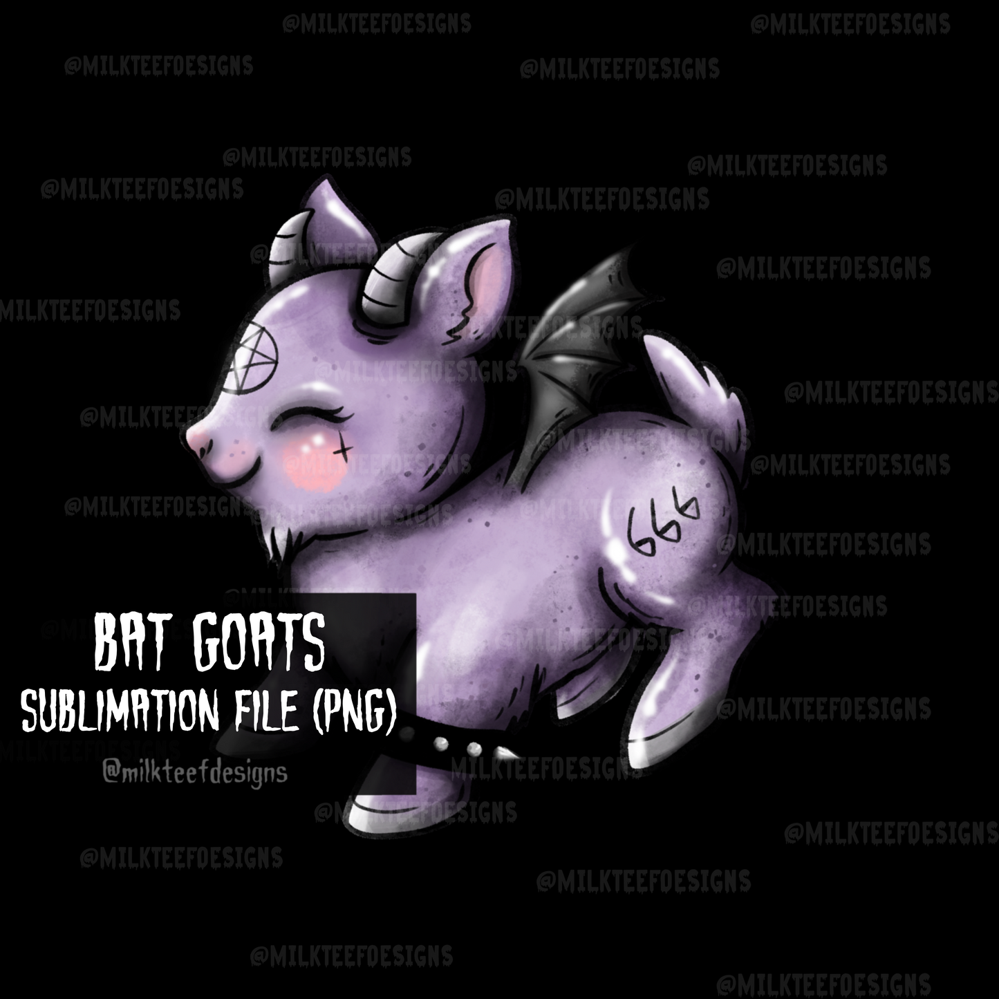 Bat Goat / Sublimation Design (PNG)