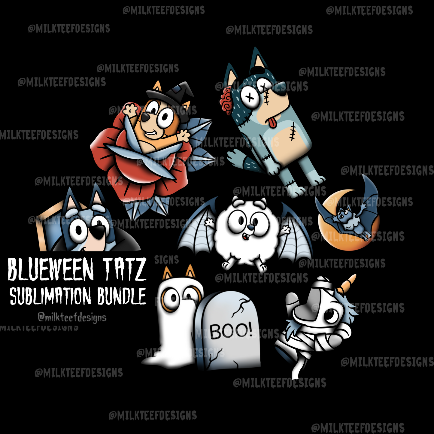 Blueween Tatz / Sublimation Designs