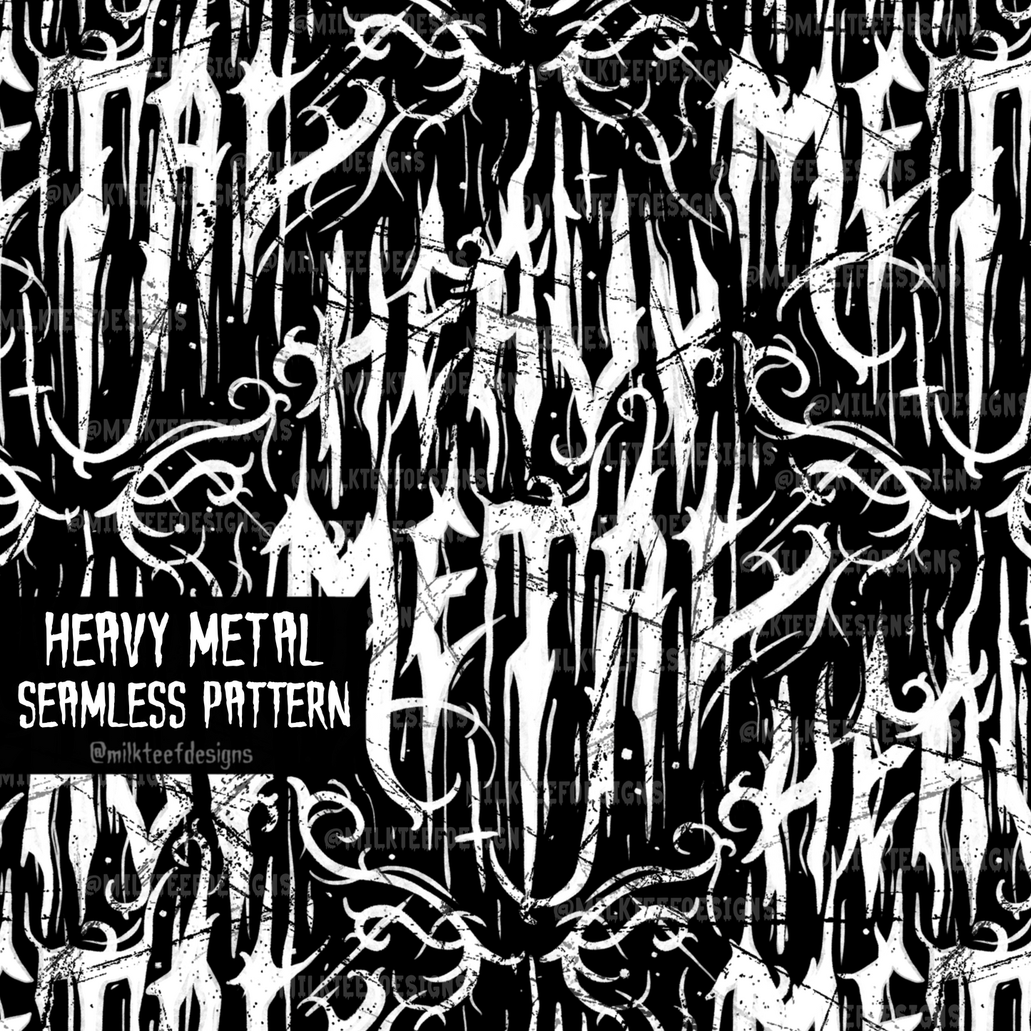 Heavy Metal / Seamless Pattern