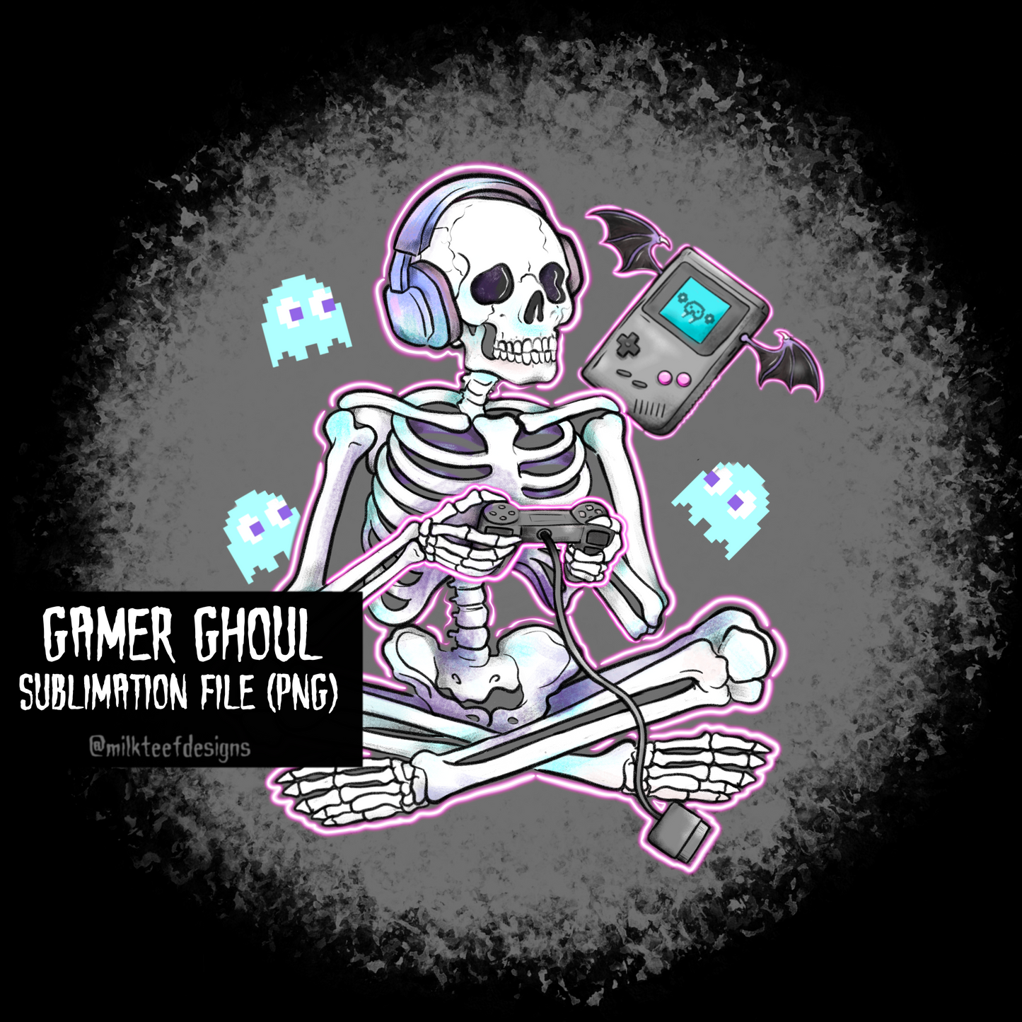 Gamer Ghoul / Sublimation Design (PNG)