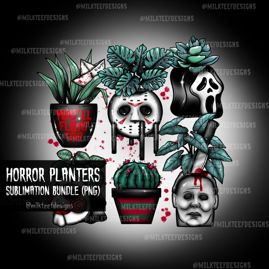 Horror Planters / Sublimation Bundle (PNG)