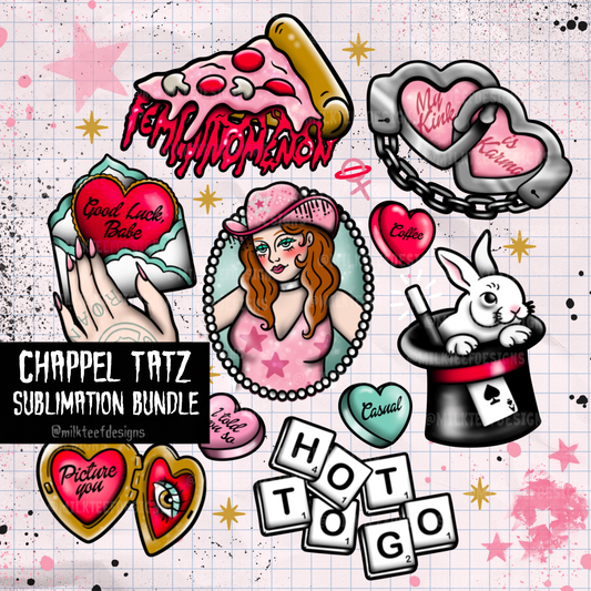 Chappel Tatz / Sublimation Design Bundle (PNG)