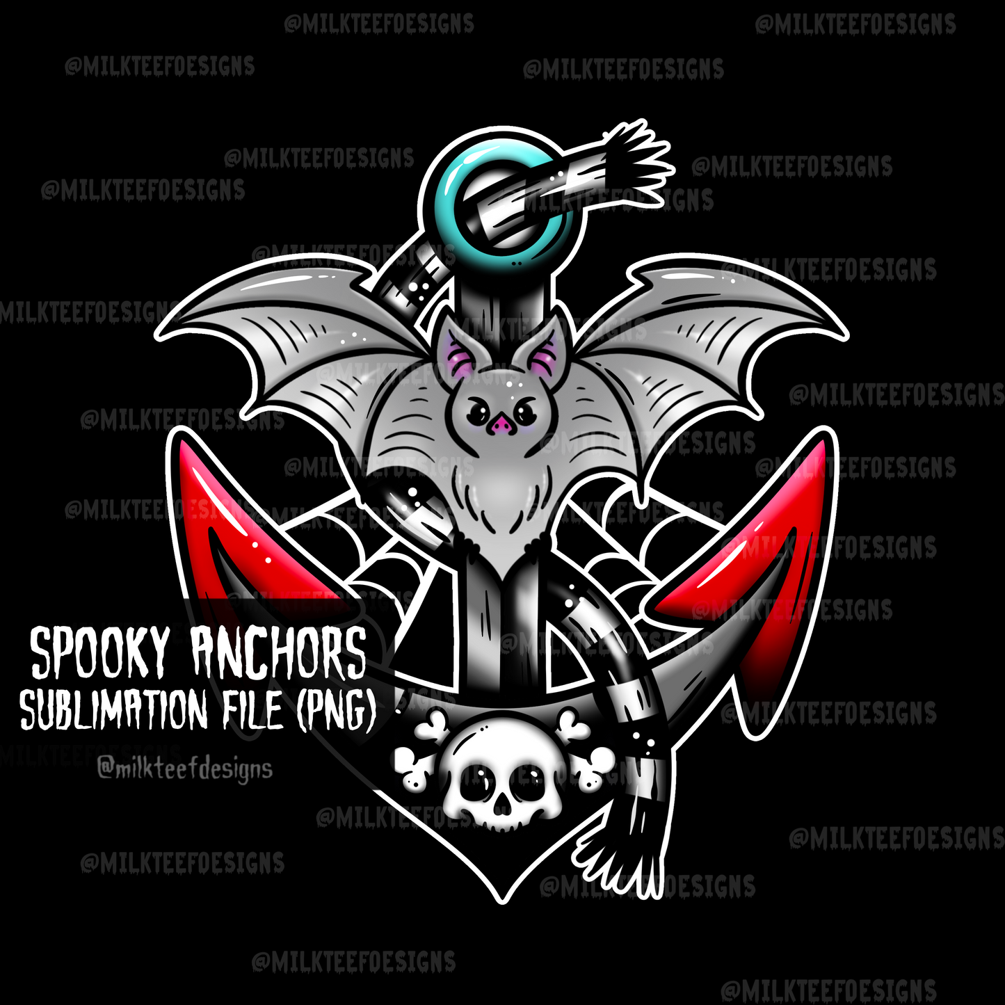 Spooky Anchors / Sublimation Design (PNG)