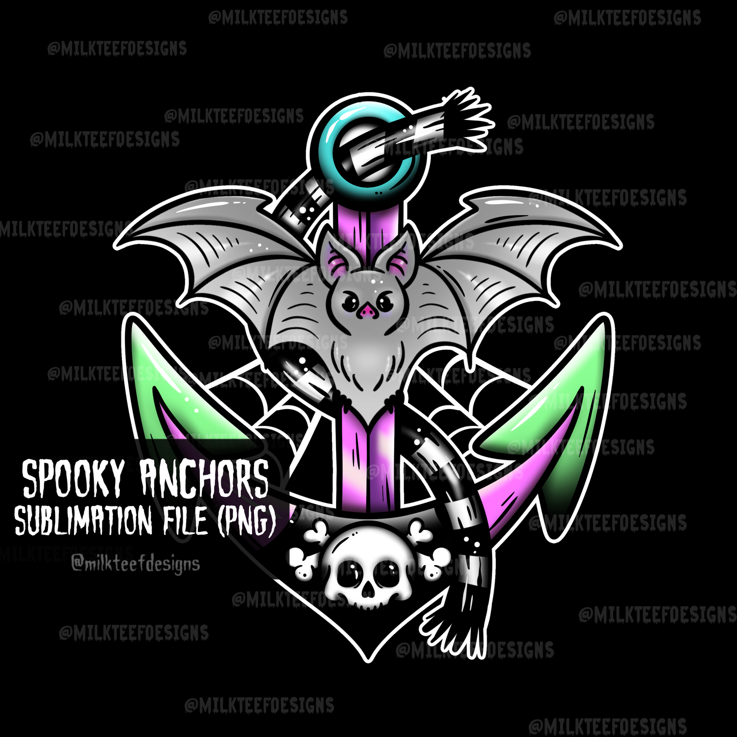 Spooky Anchors / Sublimation Design (PNG)