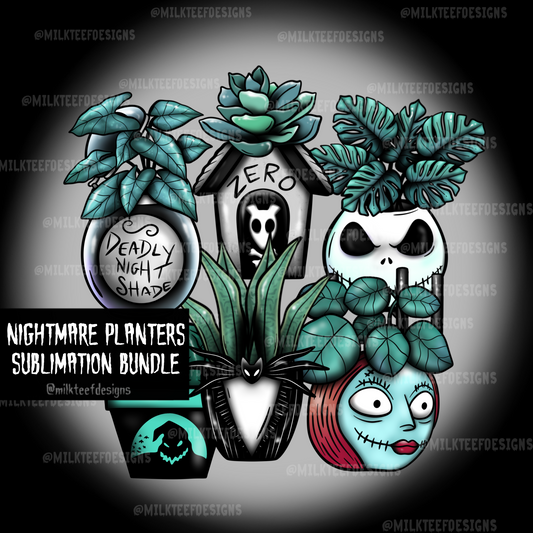 Nightmare Planters / Sublimation Designs (PNG)