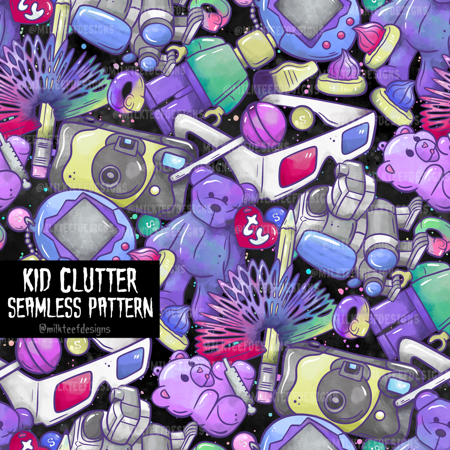 Kid Clutter / Seamless Pattern