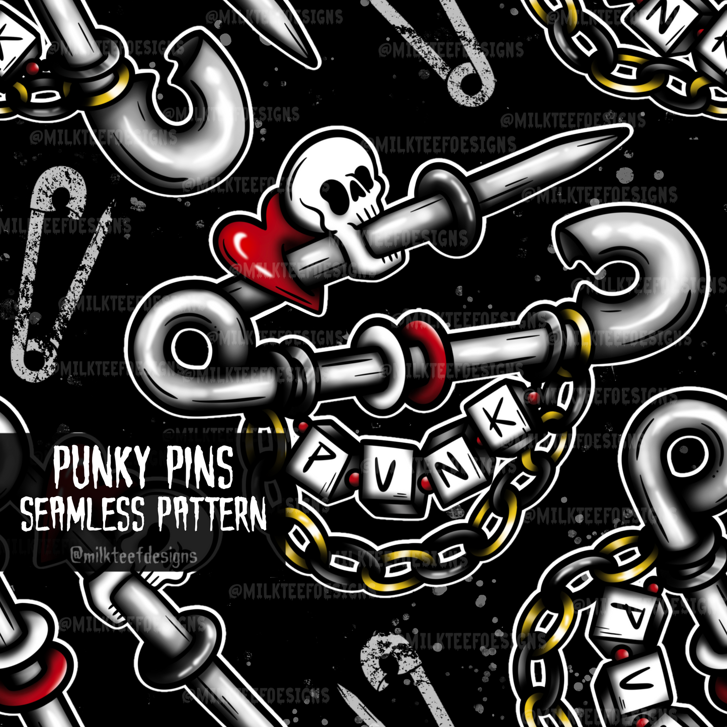 Boys Punky Pins / Seamless Pattern