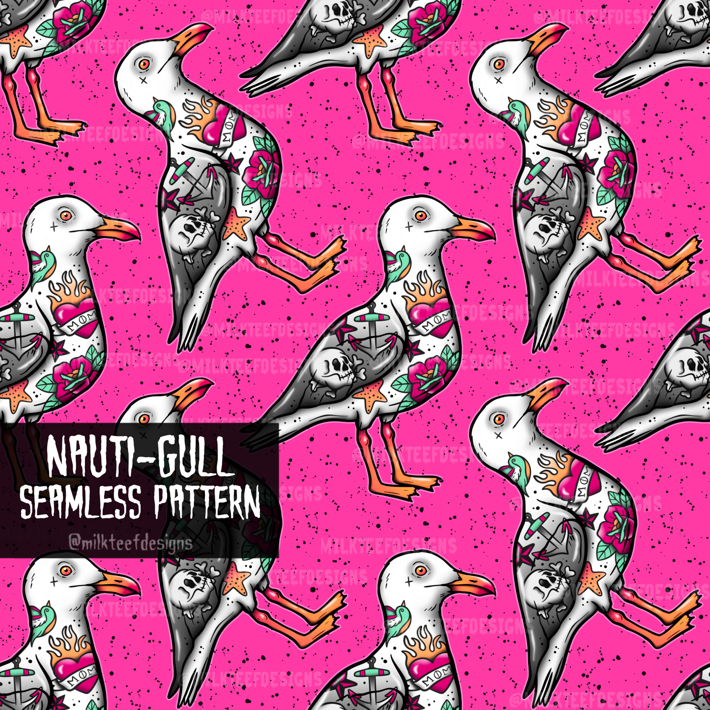 Nauti-gull / Seamless Pattern