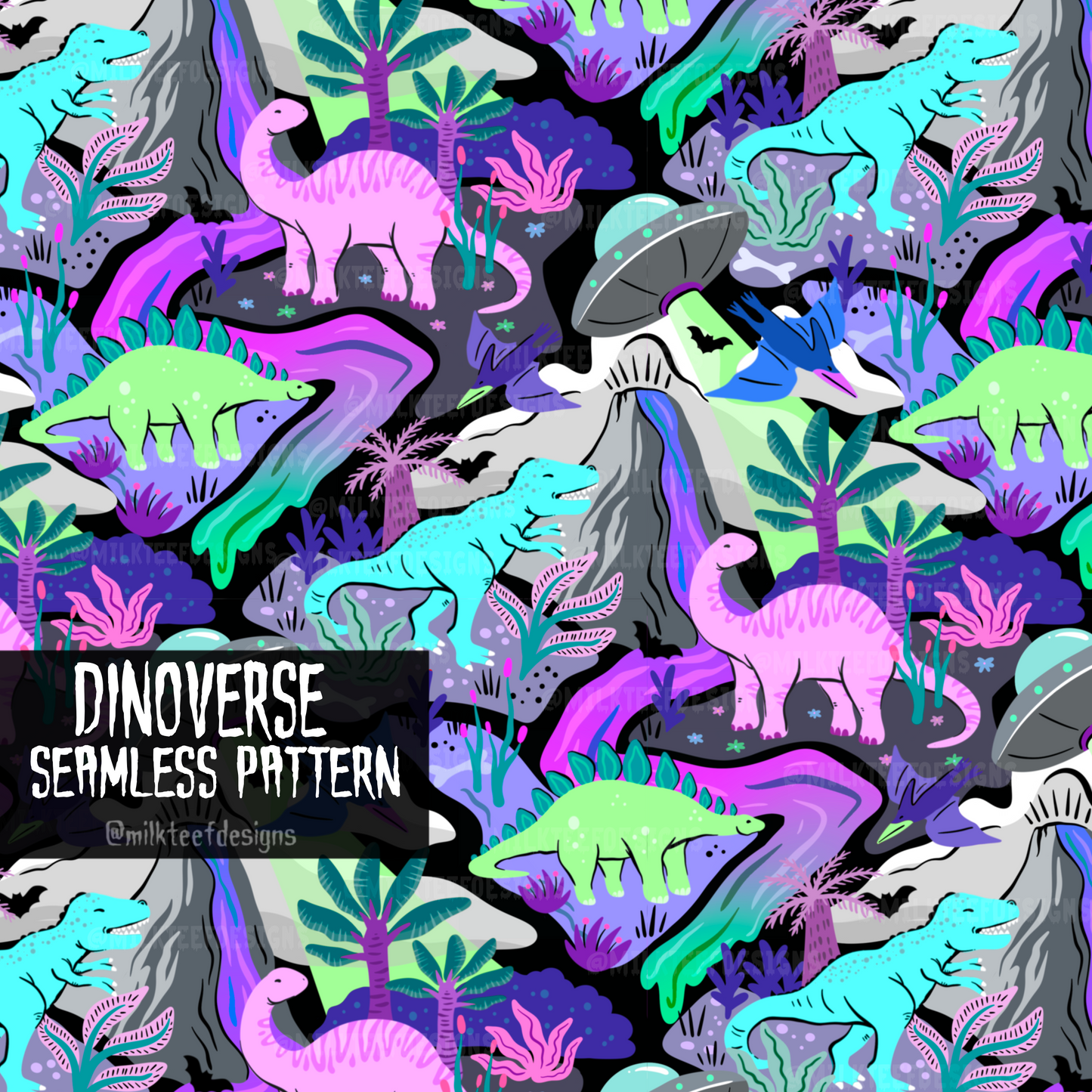 Dinoverse / Seamless Pattern