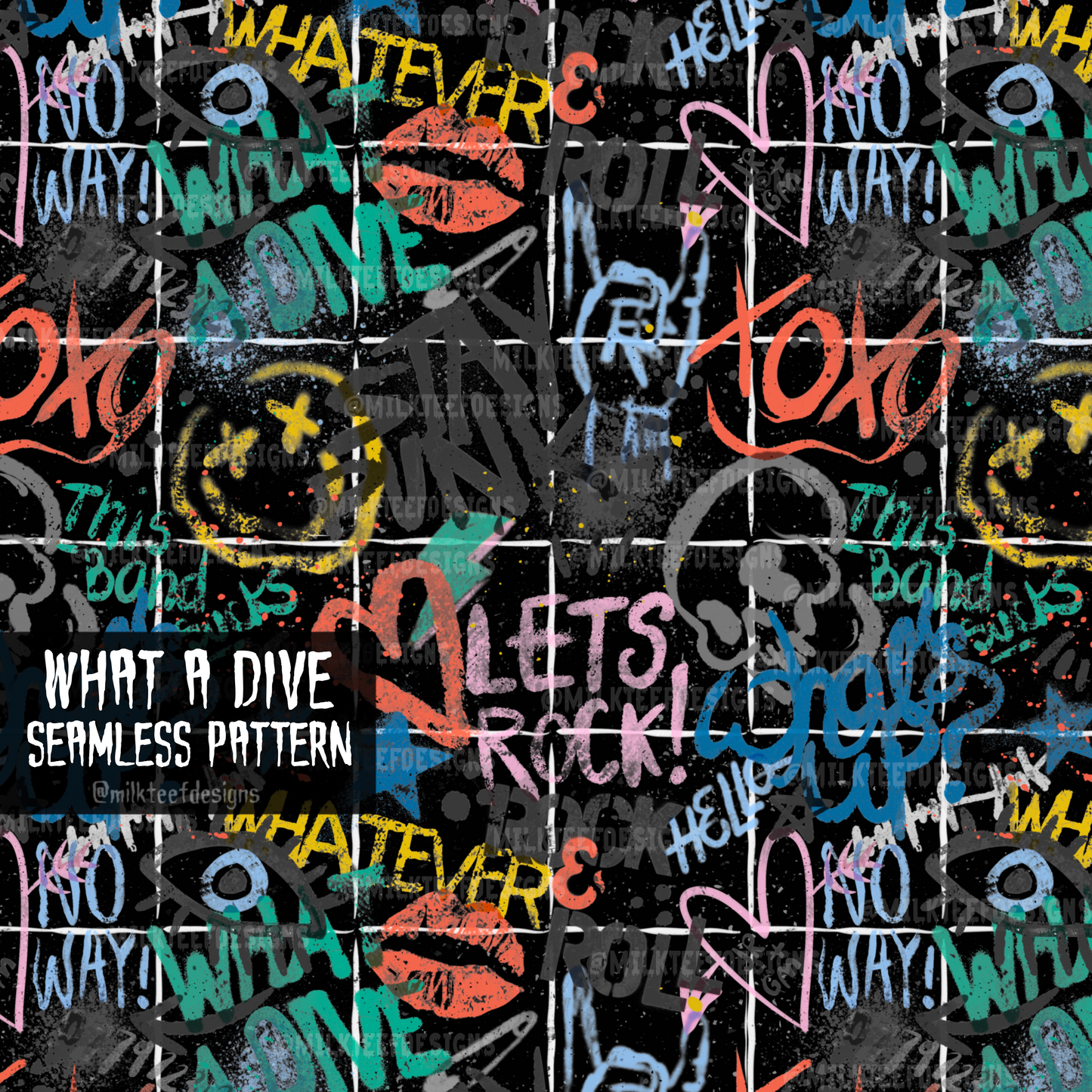 What a Dive / Seamless Pattern