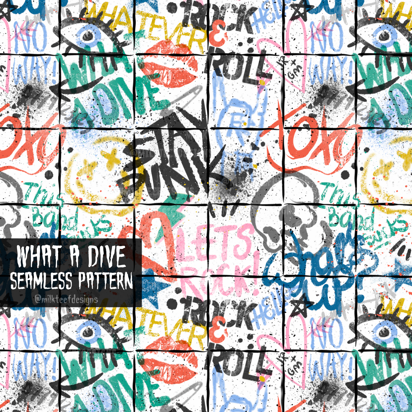 What a Dive / Seamless Pattern