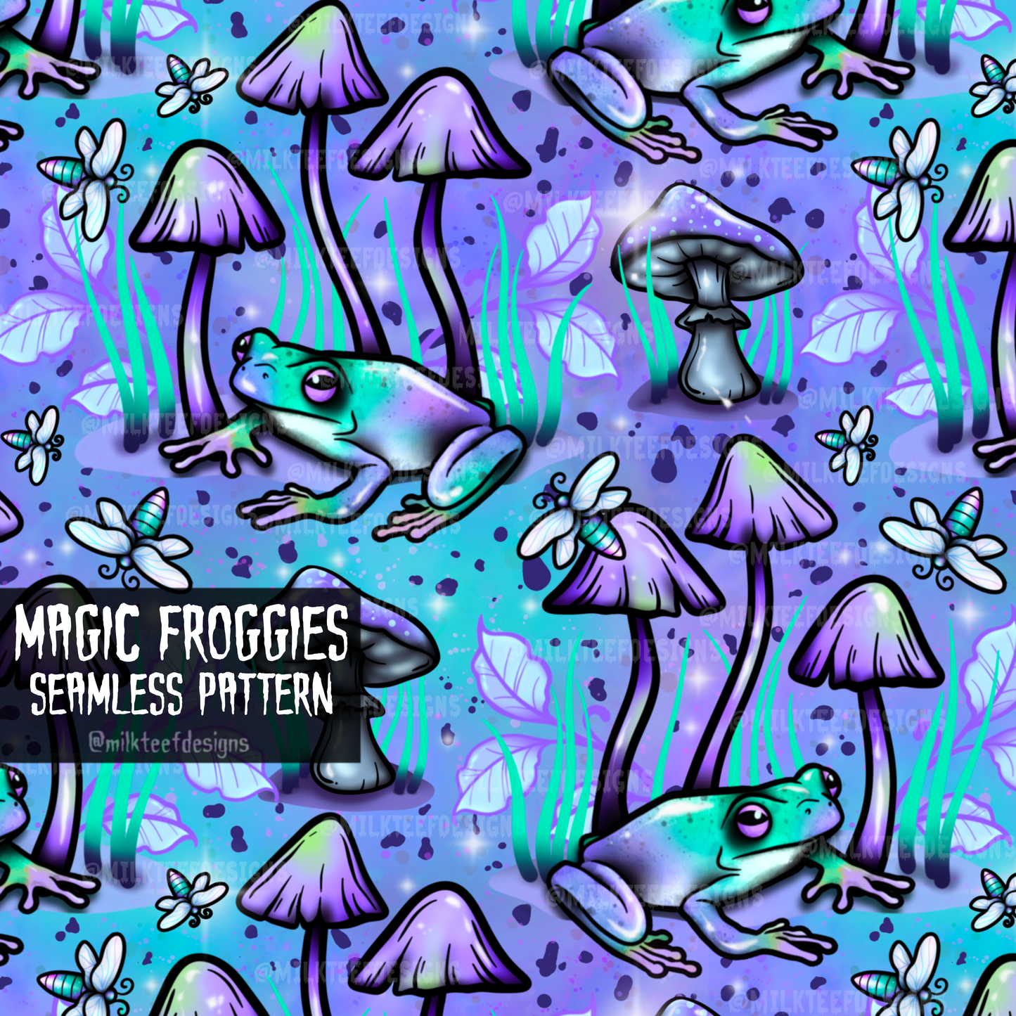 Magic Froggies / Seamless Pattern