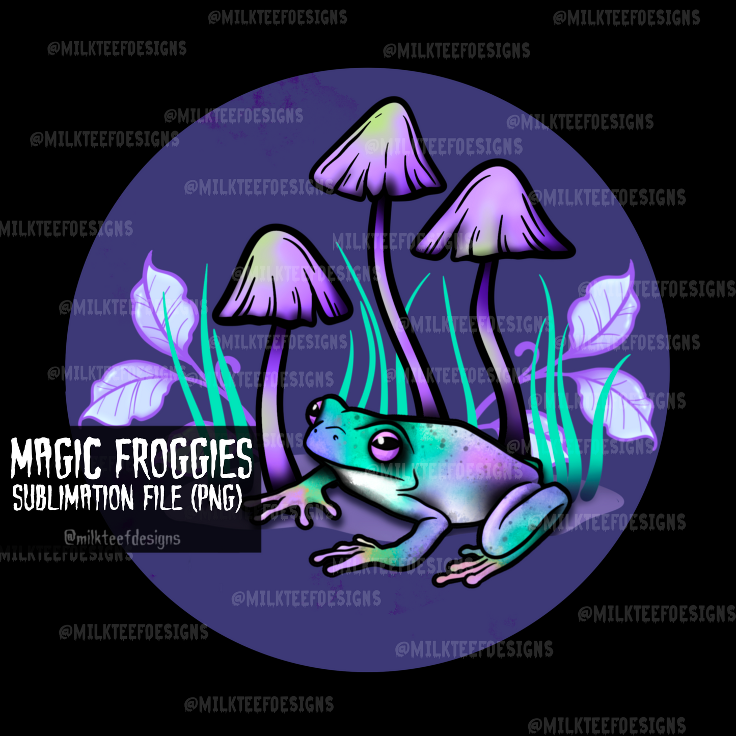 Magic Froggies / Sublimation Design (PNG)