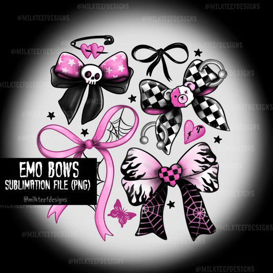 Emo Bows / Sublimation Design (PNG)