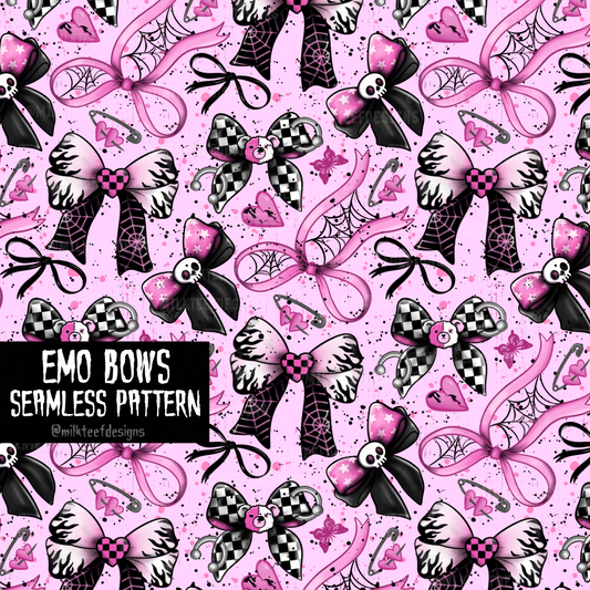 Emo Bows / Seamless Pattern