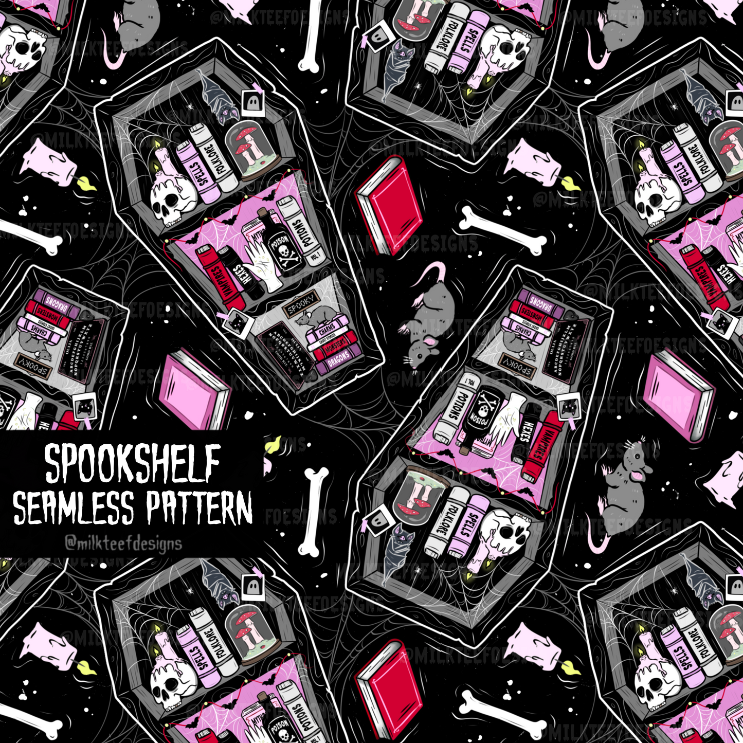 Spookshelf / Seamless Pattern