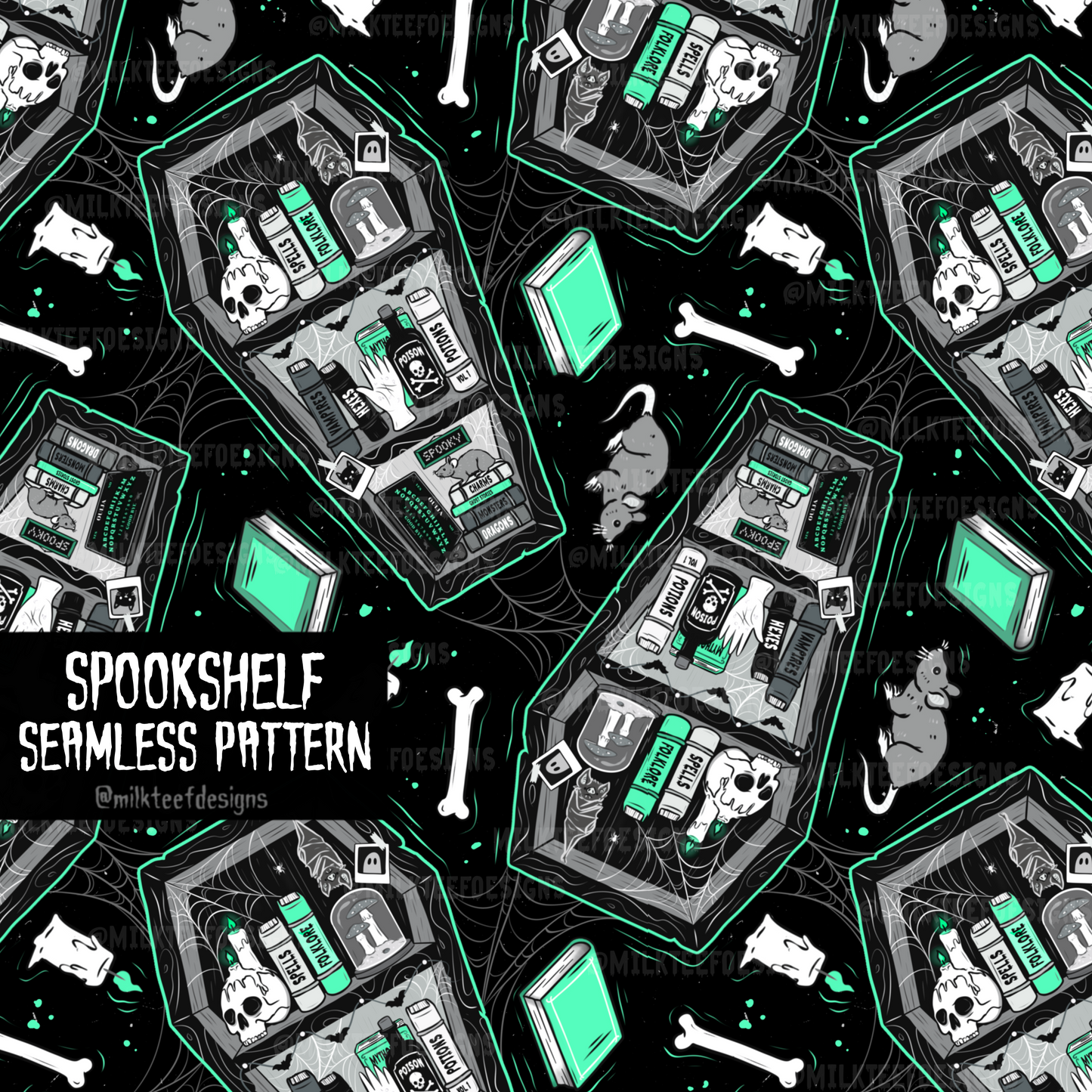 Spookshelf / Seamless Pattern