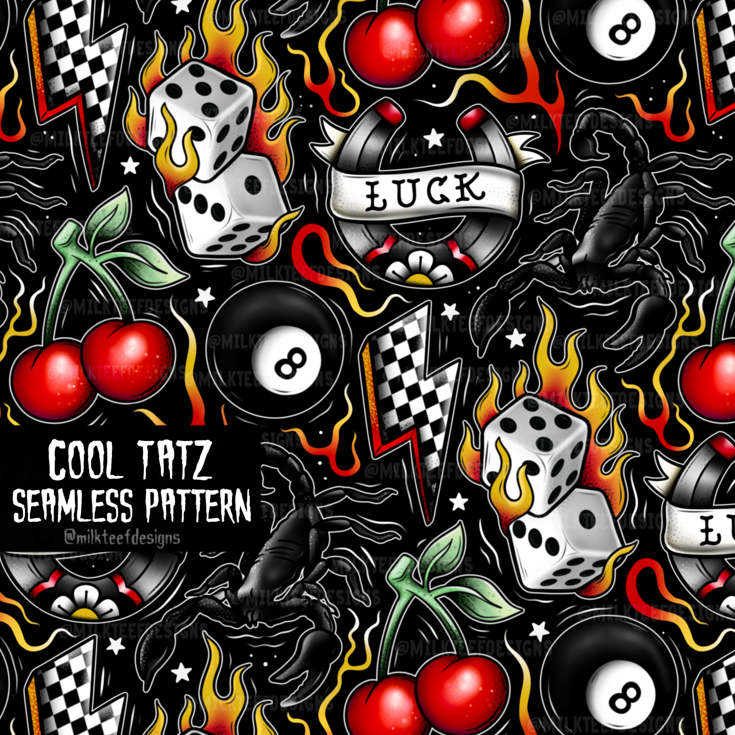 Cool Tatz / Seamless Pattern