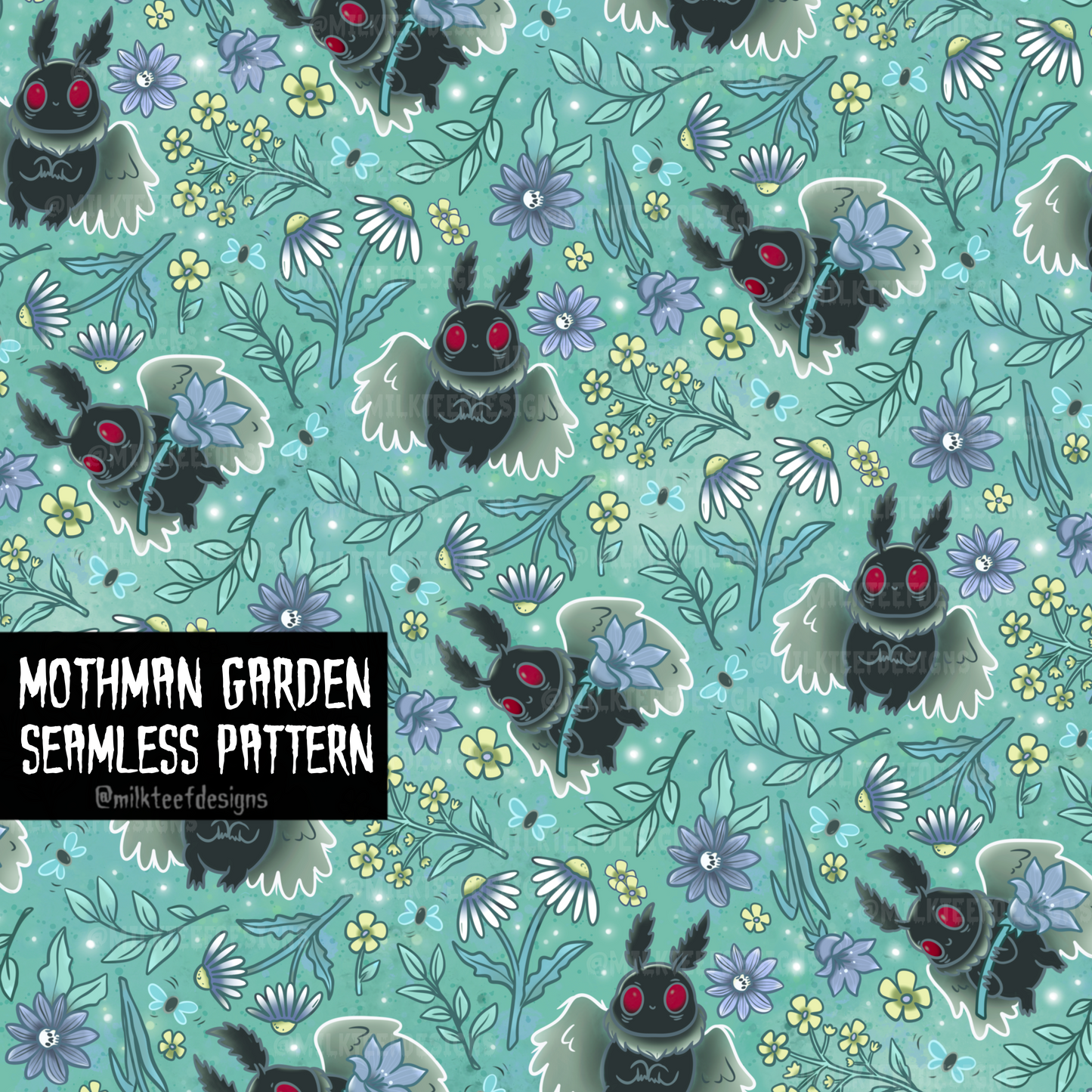 Mothman Floral / Seamless Patterns