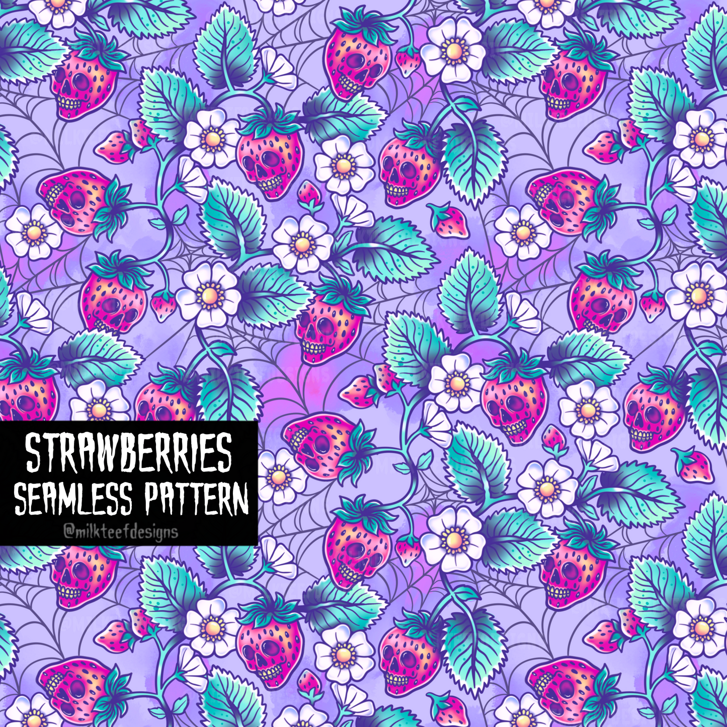 Strawberries / Seamless Pattern