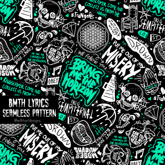BMTH Lyrics / Seamless Pattern