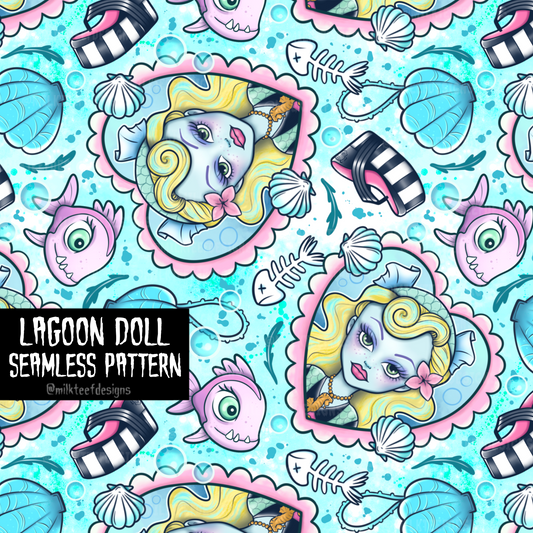Lagoon Doll / Seamless Pattern