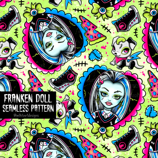 Franken Doll / Seamless Pattern