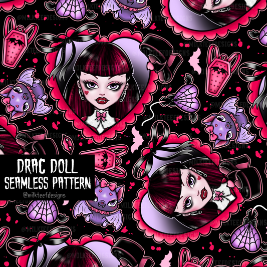 Drac Doll / Seamless Pattern