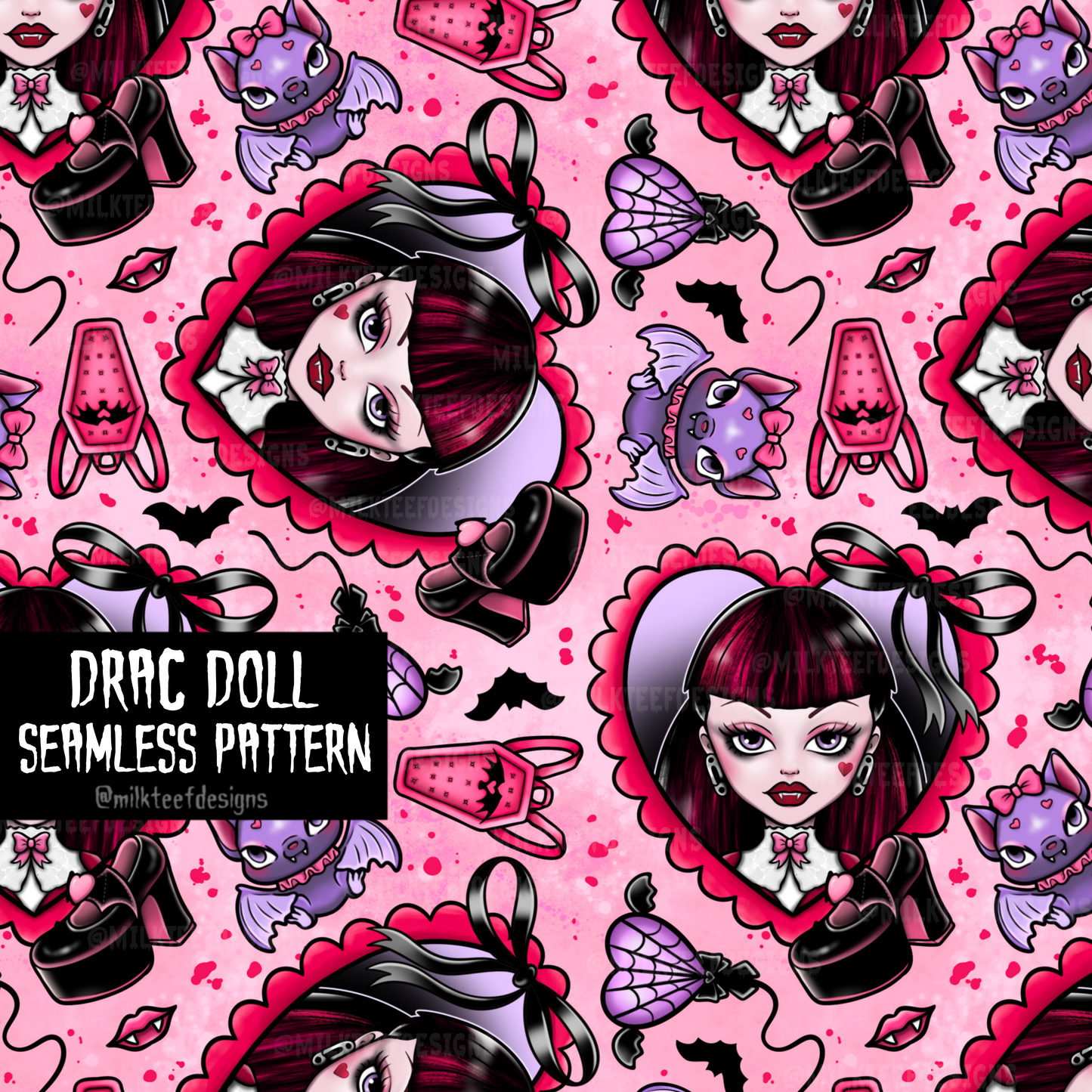 Drac Doll / Seamless Pattern