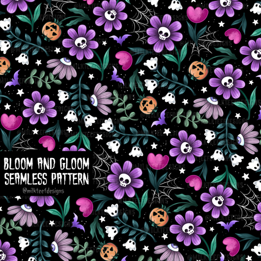 Bloom and Gloom  / Seamless Pattern