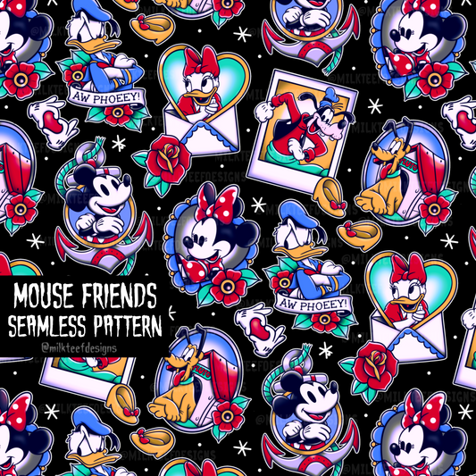 Mouse Friends / Seamless Pattern