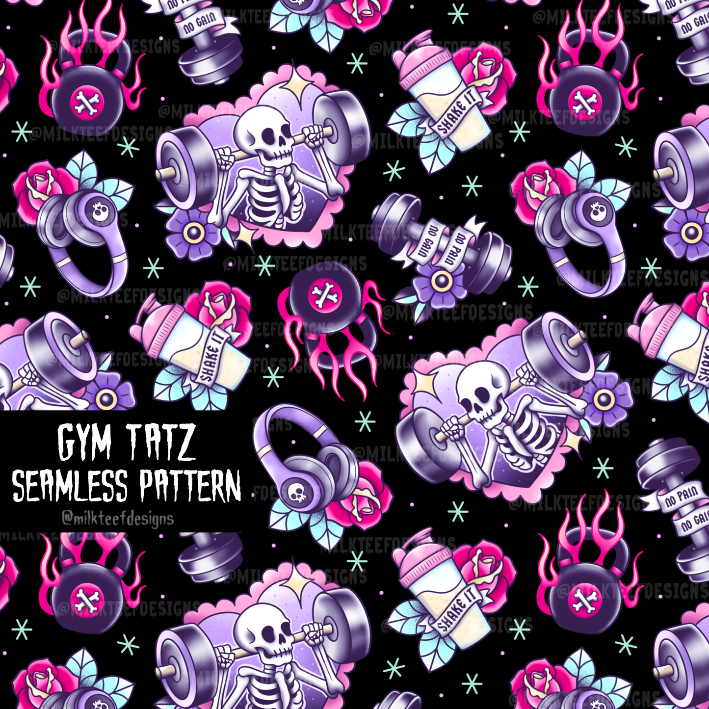 Gym Tatz / Seamless Pattern