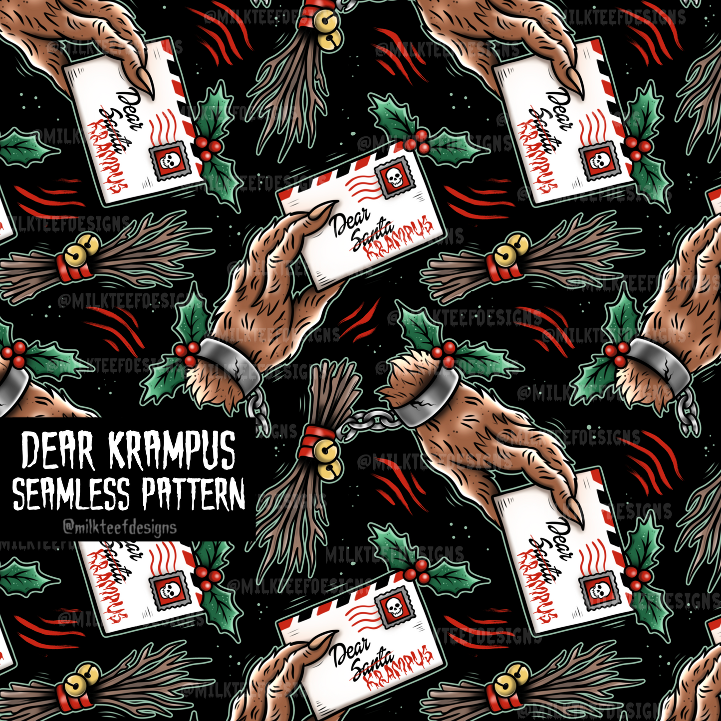 Dear Krampus / Seamless Pattern