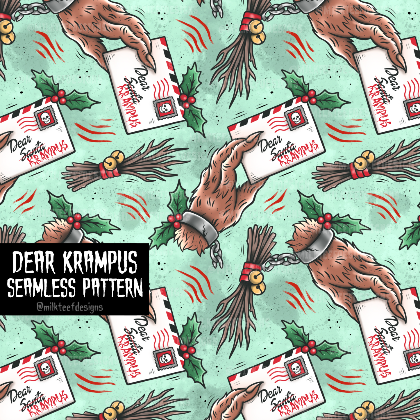 Dear Krampus / Seamless Pattern