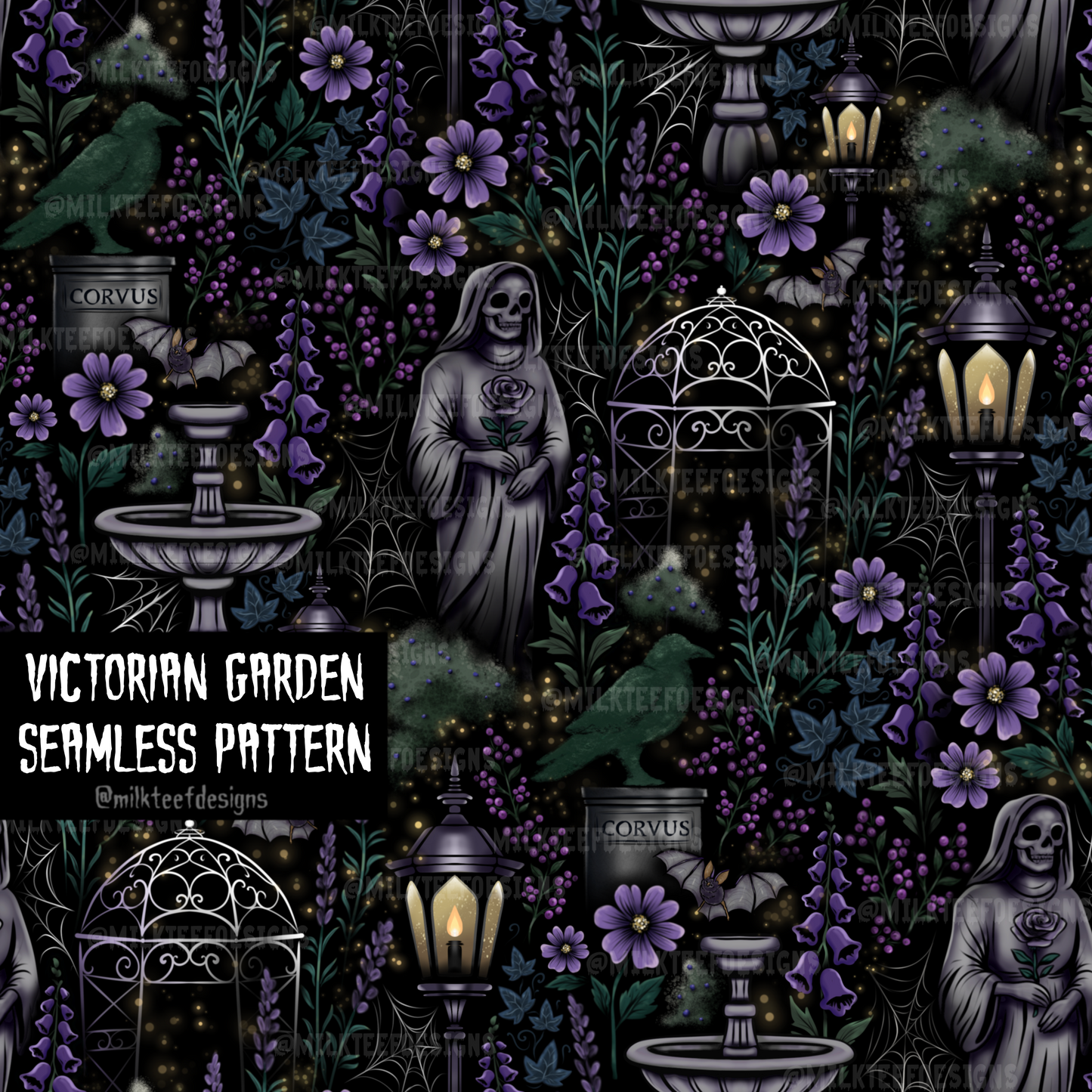 Victorian Garden / Seamless Pattern