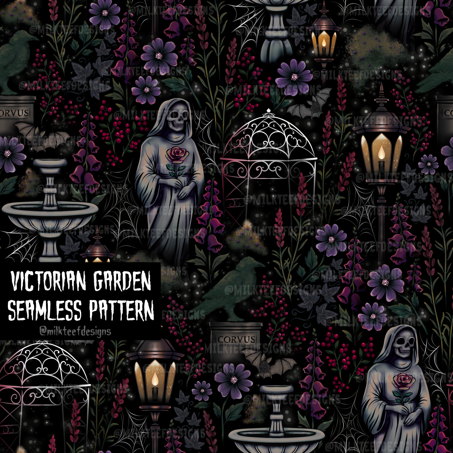 Victorian Garden / Seamless Pattern